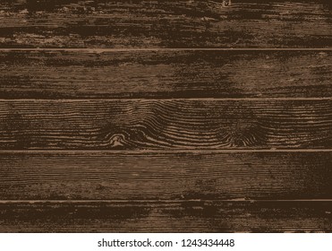 Wood texture, vector Eps10 illustration. Natural Dark Wooden Background.