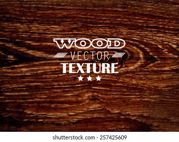 Wood texture, vector Eps10 illustration. Natural Dark Wooden Background.