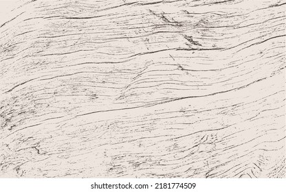 Wood Texture White and Black. Wooden Planks Pattern Overlay Texture. Grunge Sketch Effect. Crack Motif for Design Wall, Floor, Rustic, Old, Rough. Abstract Background Vector illustration