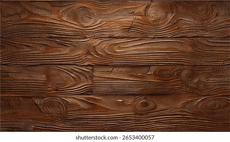Wood textured background. Wood board with grain knots and texture. A close-up view of a textured wooden surface. 