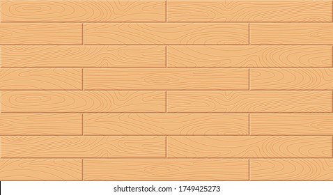Wood textured seamless pattern. Hand drawn yellow wooden boards, brown natural color repeat texture. Vector illustration template for design, flat interiours, print, paper, decor, photo background.