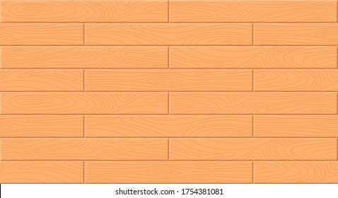 Wood textured seamless pattern. Hand drawn orange wooden boards, brown natural color repeat texture. Vector illustration template for design, flat interiours, print, paper, decor, photo background.