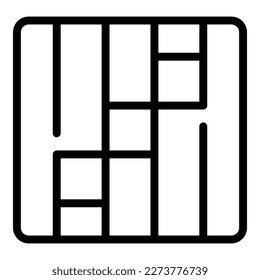 Wood tile icon outline vector. Surface element. House material