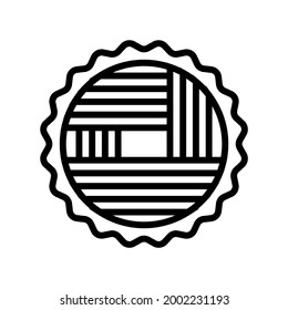 wood timber line icon vector. wood timber sign. isolated contour symbol black illustration