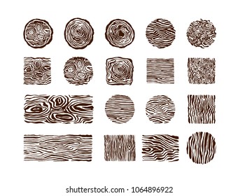 Wood and timber texture symbol logo illustration
