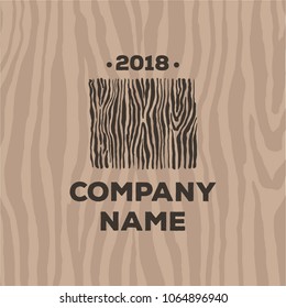 Wood and timber texture symbol logo illustration