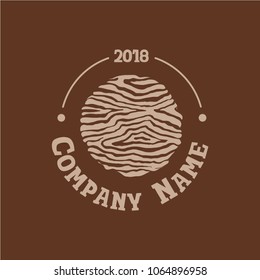Wood and timber texture symbol logo illustration
