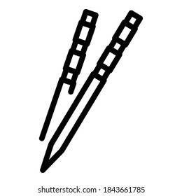 Icono de selección de dientes de madera. Icono de vector de selección de dientes de madera de contorno para diseño web aislado en fondo blanco