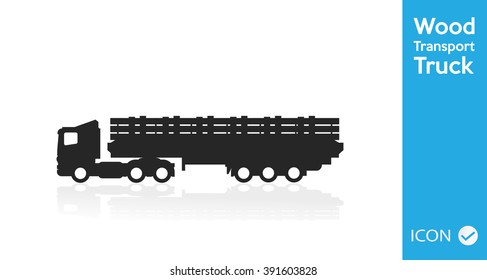 Wood transport truck