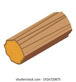 Wood tree icon. Isometric of wood tree vector icon for web design isolated on white background