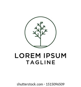 Wood Tree Logo Design Template