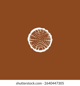 Wood tree trunk icon flat vector design
