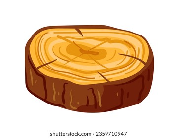 Wood tree trunk pile firewood wooden cut lumber concept. Vector graphic design illustration
