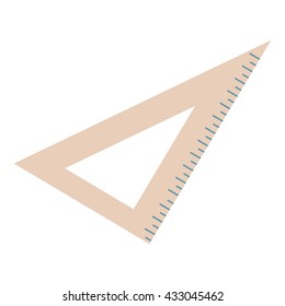 Wood triangle, isolated on white background. Vector eps10