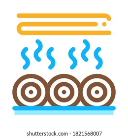 wood trunk drying icon vector. wood trunk drying sign. color symbol illustration