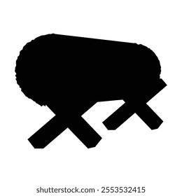 Wood Trunk Icon for Forestry and Nature Themes
