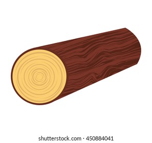 wood trunk isolated icon design, vector illustration  graphic 