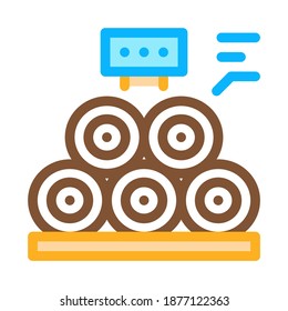 wood trunks icon vector. wood trunks sign. color symbol illustration