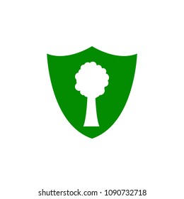 wood under protection green icon. Element of nature protection icon for mobile concept and web apps. Isolated wood under protection icon can be used for web and mobile on white background