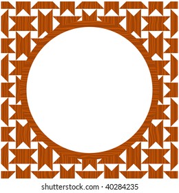 Wood vector circle frame