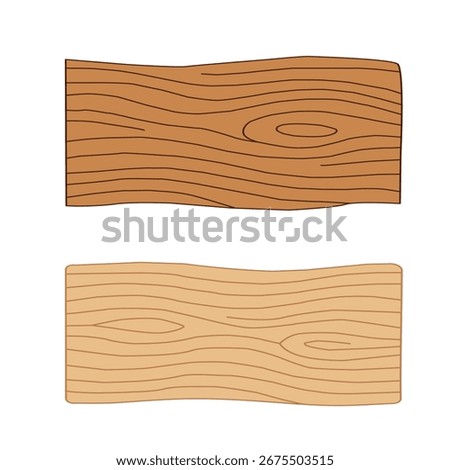 Wood Vector Collection. Wooden Frame Illustration. Rustic Signboard and Hanging Label. Timber Badge Icon Set. Natural Wood Grain Shapes and Decorative Elements.