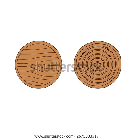 Wood Vector Collection. Wooden Frame Illustration. Rustic Signboard and Hanging Label. Timber Badge Icon Set. Natural Wood Grain Shapes and Decorative Elements.