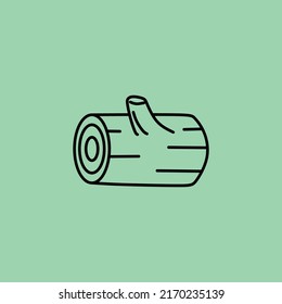 contorno de diseño de vectores de madera, uso adecuado para el diseño de símbolos, signos y elementos para describir la naturaleza