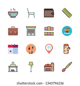 wood vector icon set