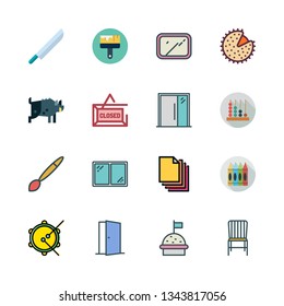 wood vector icon set