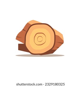 Wood vector illustration, tree trunk rings illustration