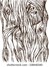 Wood vector texture. Wooden surface detail. Hand drawn Illustration.