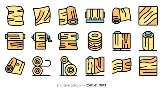 Wood veneer production process from tree trunk to final product, different types of wood material