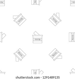 Wood vote box pattern seamless vector repeat geometric for any web design