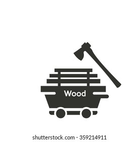 Wood wagon icon