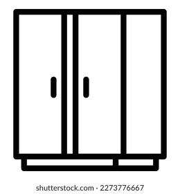 Wood wardrobe icon outline vector. Work factory. Process plant