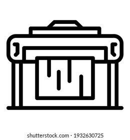 Wood warehouse icon. Outline wood warehouse vector icon for web design isolated on white background