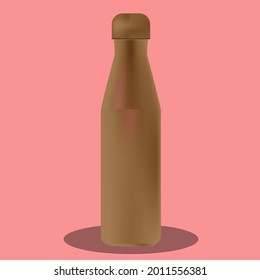 wood water bottle  vector  model