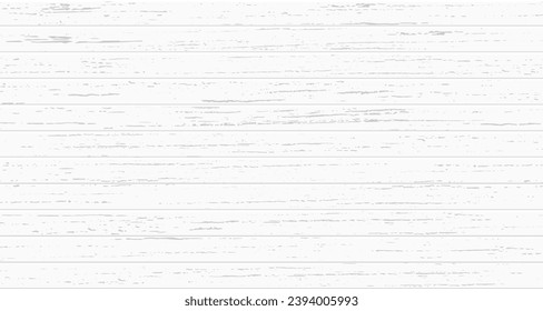 Wood white plank board background. Horizontal floor texture. Wooden timber banner. Template for decor, interior, signboard, parquet. Vector illustration