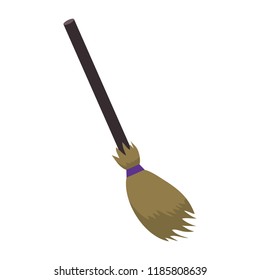 wood witch broom accesory style