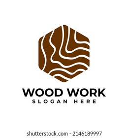 Wood Work Icon Logo Design Element