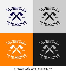 Wood Work Logo Badge