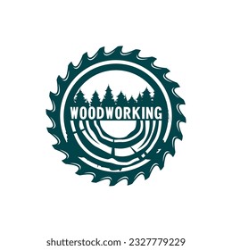 Wood work logo design template