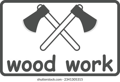Wood work t-shirt design vector