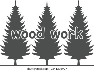 Wood work t-shirt design vector