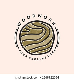 Wood Work Vector Illustration Logo Design. Wood Logo Sign for Wood Master, Sawmill and Carpentry Service.