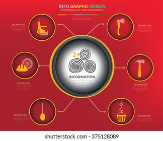 
Wood worker,Industry Infographics Design,clean vector