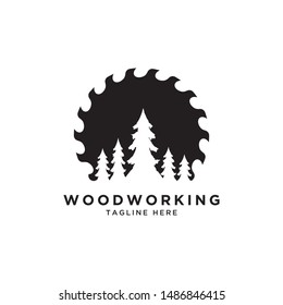 wood working symbol logo design