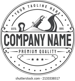 Vector de logotipo vintage de madera. Logo de Wood Working