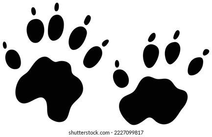 woodchuck track. wood chuck paw foot print vector illustration vector