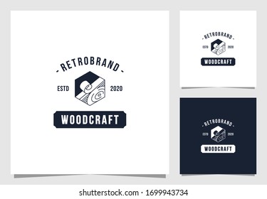 Woodcraft Logo Design Premium Vector